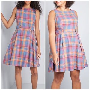 Modcloth Something Sixties Cotton Linen Dress NWOT